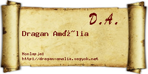 Dragan Amália névjegykártya