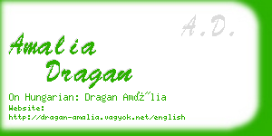 amalia dragan business card